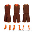 Pakyawan murang 100% polyester reversible basketball jersey